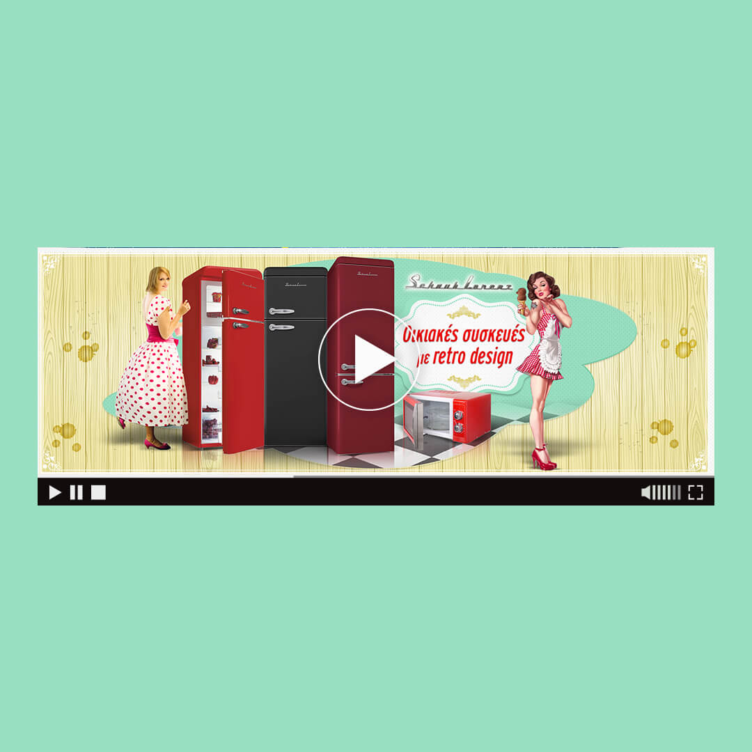 html5 banner for SchaubLorenz retro appliances